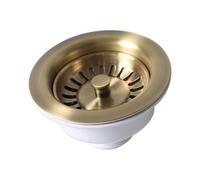 LLHCF 3. Colador de fregadero sin costuras con cesta de filtro Sparklingwine Bronze 304, drenaje inoxidable para gestión de residuos de cocina sin obstrucciones, plan profundo, colector de residuos de