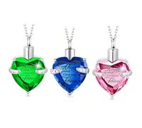 LLHCF 3lots - Colgantes de corazones para recuerdo de mascotas, joyería de pérdida, duelo, cremación, collares con mensaje de amor interior, duraderos, colgantes de memoria