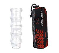 LLHCF 5 tarros portátiles transparentes para condimentos con bolsa, contenedor de almacenamiento para acampar al aire libre, barbacoa, picnic, caja de condimentos, dispensador de botellas de