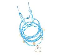 LLHCF Abalorio de Halloween multicapa con espectros de calabaza, cuentas de arroz coloridas, joyería apilable ajustable para mujeres y niñas, accesorios de fiesta de Halloween, talla única, como se