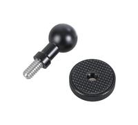 LLHCF Adaptador de cabeza de 17 mm con tornillo de 1/4 de aluminio, adaptador de soporte de teléfono para motocicleta, instalación sencilla para soportes de teléfono y trípodes