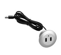 LLHCF Adaptador de carga USB integrado para escritorio, cable de extensión para mesa móvil, sofá, conector de cable rápido oculto, toma de pared con puerto USB