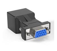 LLHCF Adaptador extensor VGA sobre Cat5/Cat6 de alta resolución VGA extensor a adaptador RJ45 para aplicaciones multimedia