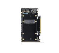 LLHCF Adaptador SXM2 PCIe X16 V100 compatible con servidores con control inteligente de ventilador para instalación de estaciones de trabajo, adaptador de GPU de control automático de ventilador
