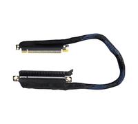 LLHCF Angles Orientation PCIe5.0 X16 - Extensor de tarjeta gráfica, cable trenzado reforzado de 180 grados, solución de enrutamiento flexible