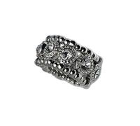 LLHCF Anillos elásticos de diamantes de imitación, apilables, minimalistas, con cuentas, para uso diario, joyería delicada, minimalista