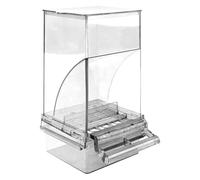 LLHCF Antisplash - Comedero automático para pájaros y mascotas, dispensador automático de alimentos, caja de alimentos, caja de alimentación para loros, caja de alimentación de jaula