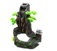 LLHCF Árbol de rocalla realista que fluye para acuario, decoración de hábitat de resina para peceras, estética, decoración dinámica de acuarios