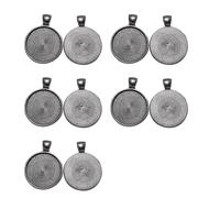 LLHCF Bandeja colgante redonda antigua con construcción de aleación de zinc para collares, proyectos de manualidades, soporte multiusos para colgantes de aleación de zinc, talla única, como se