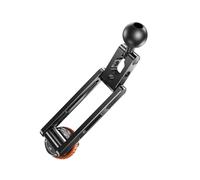 LLHCF Base de montaje ajustable para coche, adaptador de cabeza de bola de 17 mm, para trípode de 1/4 de agujero de tornillo para posicionamiento seguro del dispositivo, base telescópica de aluminio