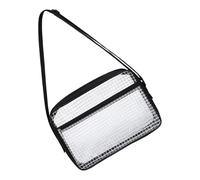 LLHCF Bolsa cruzada transparente de PVC con múltiples bolsillos, impermeable, para almacenamiento esencial, malla antiestática, organizador de artículos pequeños con compartimentos, b