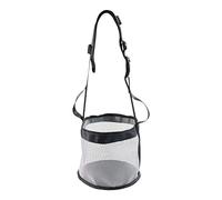 LLHCF Bolsa de alimentación para caballos, bolsas de malla de PVC, parte inferior de tela Oxford, bozal de pastoreo para caballos con correa ajustable