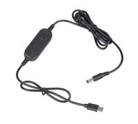 LLHCF Cable de alimentación USB tipo C a DC5521 de 12 W con interruptores indicadores para routers, cámara, luz LED, ventilador de refrigeración, cable convertidor LED