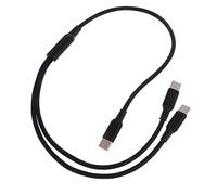 LLHCF Cable de carga USB tipo C a tipo C + tipo C, cable de carga trenzado de nailon con carcasa de metal solo para cargar cable USB C de 50 cm/120 cm
