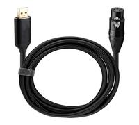 LLHCF Cable de micrófono USB a hembra de 3 pines para micrófonos de condensador dinámico y cable auditivo USB Plug And For Play