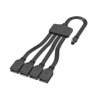 LLHCF Cable divisor adaptador USB C de 1 tipo C a 4 USB hembra, cable de extensión para transferencia y carga rápida de datos