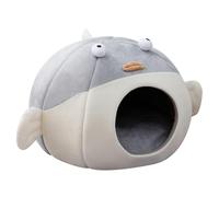 LLHCF Cama para interior de perros pequeños, casa cálida de dibujos animados, tienda de campaña para cachorros, cueva de gatito, cojín grueso para interiores