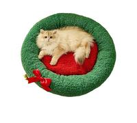 LLHCF Cama para mascotas con temática navideña, cálida casa para perros y gatos con cojín extraíble de felpa suave para pequeñas decoraciones interiores del hogar, festival