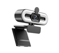 LLHCF Cámara web transparente 1080p/2K con lente gran angular, corrección de luz automática, micrófono con cancelación de ruido para videollamadas, streaming, protección de privacidad, cámara web para