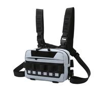 LLHCF Chaleco de pesca ajustable al aire libre, mochila de hombro, mochila de viaje al aire libre, mochila de pecho, accesorio de mochila