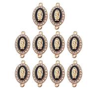 LLHCF Colgantes para collares, accesorios de fabricación de joyas, abalorios de aleación de zinc, aretes de aleación de zinc, dijes virgenes para pulseras, collares, joyas, colgantes de oro, talla