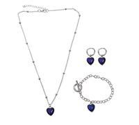 LLHCF Collar con colgante de corazón colorido que cambia de estado de ánimo para mujeres y niñas, control de temperatura, cambio de color, cadena de clavícula, collar de amor para mujeres, parejas