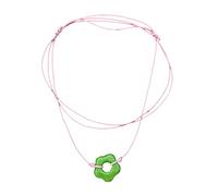 LLHCF Collar con colgante de flor de nudo de moda, ajustable, gargantilla de resina para el cuello, joyería para niñas