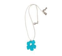 LLHCF Collar con colgante de flor irregular, collar de cadena acrílica de moda, collar de clavícula, gargantilla para el cuello, joyería con colgante de flores, collar plateado