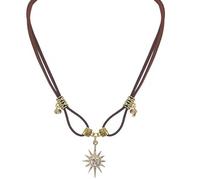 LLHCF Collar de cadena de metal con colgantes de estrella y gargantilla, collar de cadena, joyería de moda para mujer