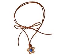 LLHCF Collar de moda con colgante de flor de ciruelo colorido, gargantilla con colgante de flor hueca, joyería para mujer, collar con colgante de flor acrílica, gargantilla ligera para novia