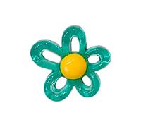 LLHCF Colorido colgante de flor hueca para hacer joyas, suministros hechos a mano, 31 x 29 mm, 10 colores para hacer joyas para mujeres