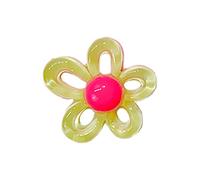 LLHCF Colorido colgante de flor hueca para hacer joyas, suministros hechos a mano, 31 x 29 mm, 10 colores para hacer joyas para mujeres