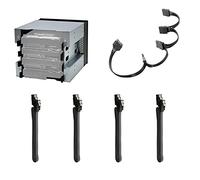 LLHCF Convertidor adaptador de bandeja dura de 5 pulgadas, 3 bahías ópticas a 4 bahías de 3.5 pulgadas