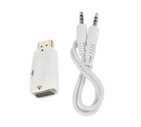 LLHCF Convertidor compacto de HDTV a VGA, resolución 1080P, sonido para monitores y proyectores, imagen nítida, HDTV a VGA