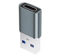 LLHCF Convertidor de metal USB 3.0 macho a tipo C hembra, velocidad de transferencia de 5 Gbps, carga 3 A, para viajes, oficina, dispositivos móviles, USB macho a hembra