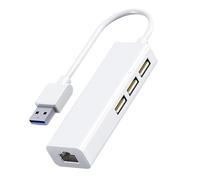 LLHCF Convertidor USB C/A Ethernet con adaptador de red RJ45 de 3 puertos USB 2.0, fácil instalación, USB C/A Ethernet