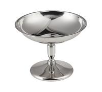 LLHCF Cuenco de postre de acero inoxidable para sorbete y mousses para servir yogures con pies, platos para fiestas, vajilla, decoración de cocina, cuenco de postre de acero inoxidable