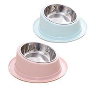 LLHCF Cuenco elevado para perros para alimentos, cuenco de agua, mascotas, cachorros, perros pequeños, cuenco elevado inclinado de 15°, más fácil de volver