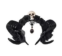 LLHCF Cuerno de oveja para adultos y niños, para diadema, decoración de flores, aro para el pelo, Halloween, Navidad, disfraces, cosplay, suministros para fiestas
