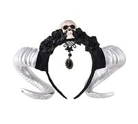 LLHCF Cuerno de oveja para adultos y niños, para diadema, decoración de flores, aro para el pelo, Halloween, Navidad, disfraces, cosplay, suministros para fiestas