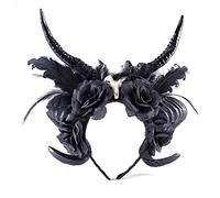 LLHCF Cuerno de oveja para adultos y niños, para diadema, decoración de flores, aro para el pelo, Halloween, Navidad, disfraces, cosplay, suministros para fiestas