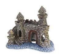 LLHCF Decoración para acuarios, pequeños castillos de resina, escondites de piedra, cueva, castillos, accesorios para camarones Betta