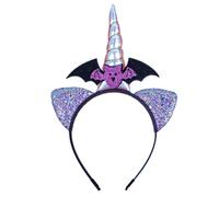 LLHCF Diadema de calavera con cuerno, calabaza, Halloween, fiesta, accesorios para fotos, accesorios de cosplay