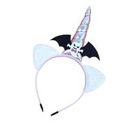 LLHCF Diadema de calavera con cuerno, calabaza, Halloween, fiesta, accesorios para fotos, accesorios de cosplay