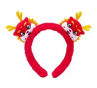 LLHCF Diadema de cuerno de dragón de Año Nuevo chino, suave, llamativa, colores llamativos, cómoda elasticidad, ideal para festividades