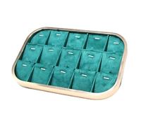 LLHCF Elegante bandeja de almacenamiento de joyas de terciopelo con soporte para colgantes, elegante caja de joyería apilable, placa de exhibición para collares, estuche protector de joyería