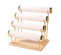 LLHCF Elegante soporte de madera maciza para joyas, soporte de exhibición de relojes de madera