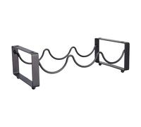 LLHCF Estante apilable de metal para vino, organizador de vino, ahorra espacio, soporte para botellas de vino, textura de hierro, adecuado para cocina y despensas