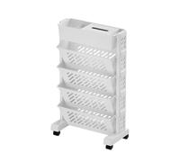 LLHCF Estante de almacenamiento multifuncional blanco con estante, organizadores de almacenamiento para el hogar para libros y accesorios para interiores del hogar