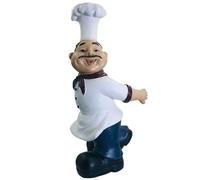 LLHCF Estante decorativo para botellas de vino, diseño de estatua de chef de resina, ahorro de espacio, para el hogar y el restaurante